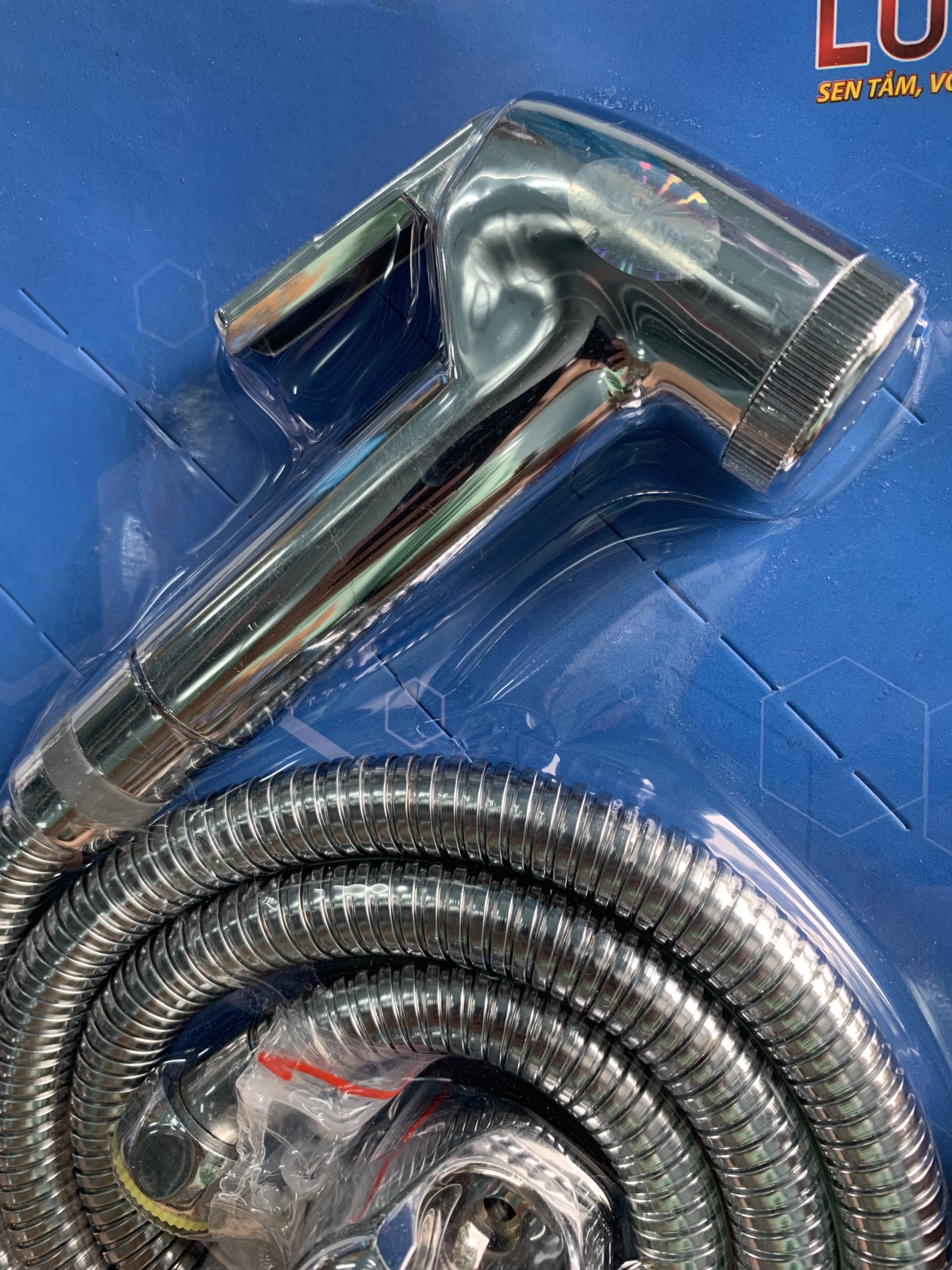 Vòi Xịt Vệ Sinh Inox Mạ Crom Cò Cao Luva