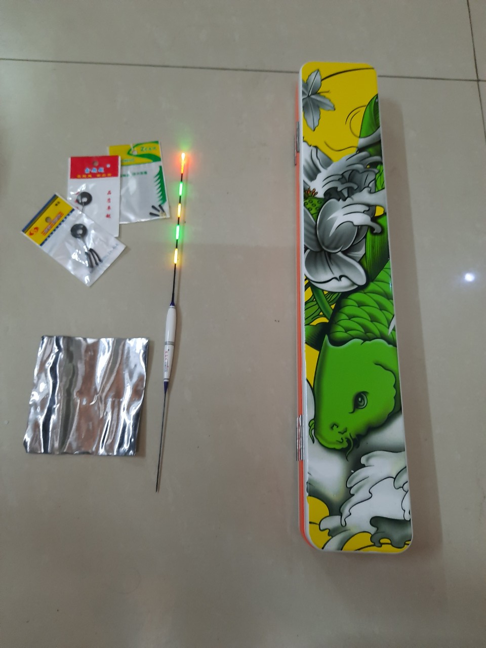 Combo hộp phao chép và chống cần câu đài