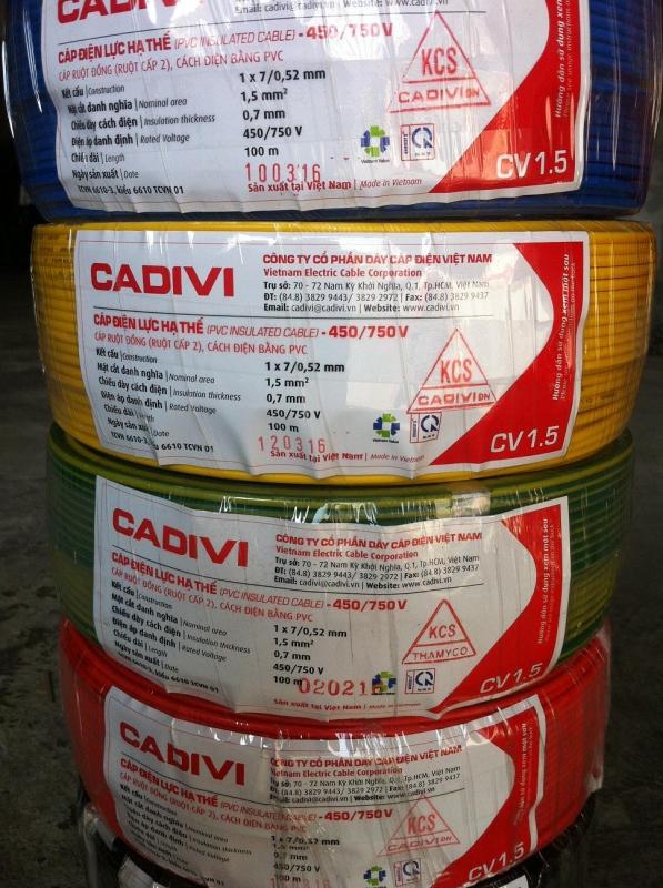 Cuộn dây điện đơn CADIVI 1,5 MM dài 100m