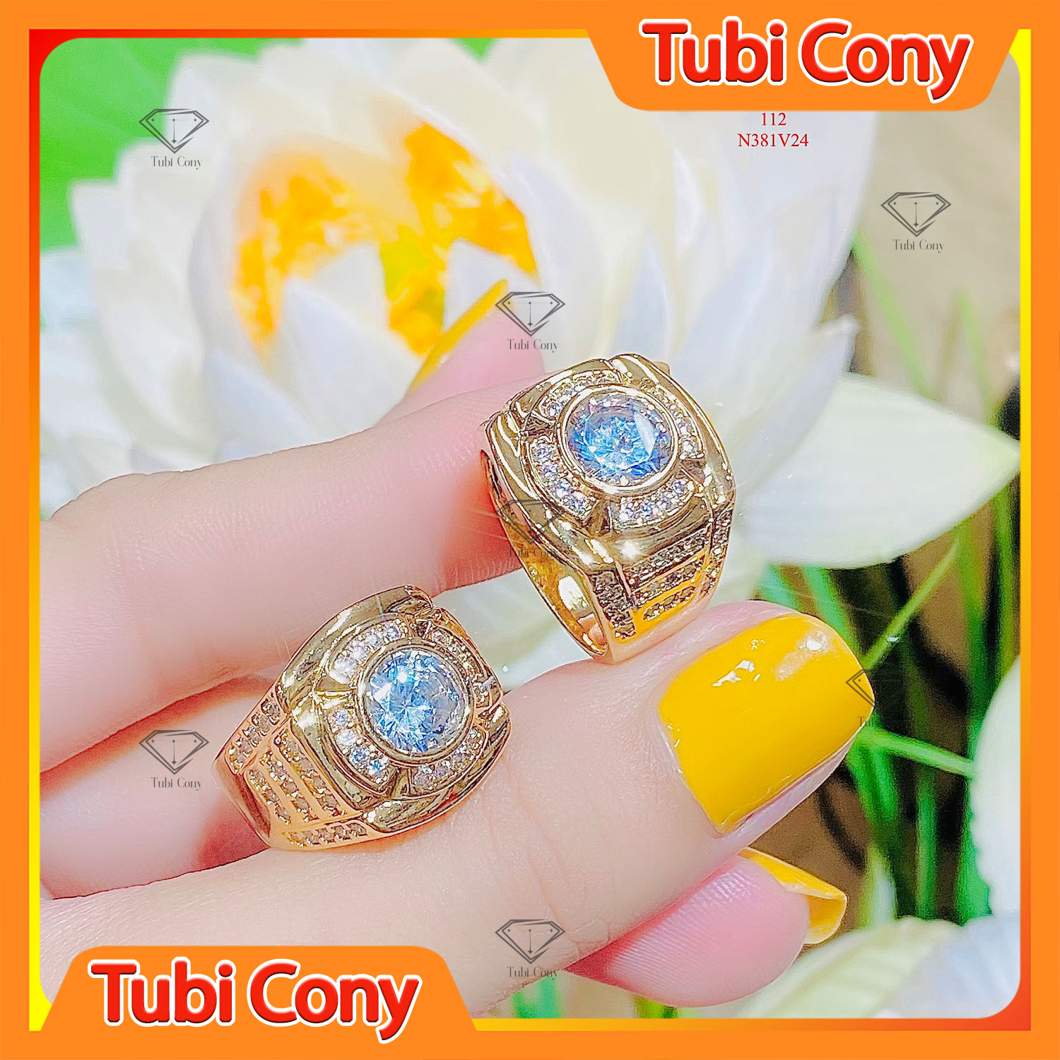 Nhẫn Nam Mạ Vàng 24K ( 01 Chiếc ) N381-112 Tubi Cony - Che khuyết điểm ngón tay  - Bao Đổi Trả Trong 07 Ngày - nhẫn nam đẹp, trang sức nam