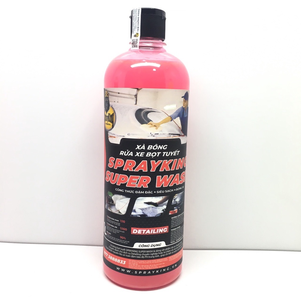 Sprayking super wash xà bông rửa xe siêu đậm đặc 1l