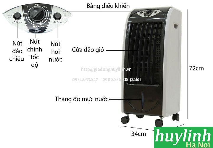 Quạt - Máy làm mát không khí Magic Korea A48 [Thay thế A-45]