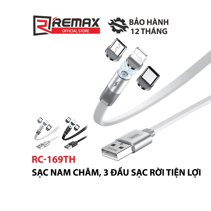 Cáp sạc nam châm đa năng Remax RC-169TH