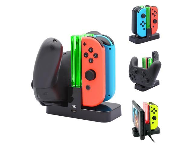 Dock sạc tay cầm Nintendo Switch Joycon 4 in 1 Đế sạc tay nintendo switch joycon hãng Dobe hỗ trợ sạc 4 tay cầm , tương thích các củ sạc điện thoại thông dụng nintendo switch charging dock dobe