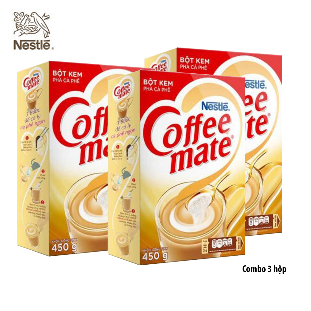 Combo 3 hộp Bột kem pha cà phê Nestlé Coffee Mate Hộp 450g
