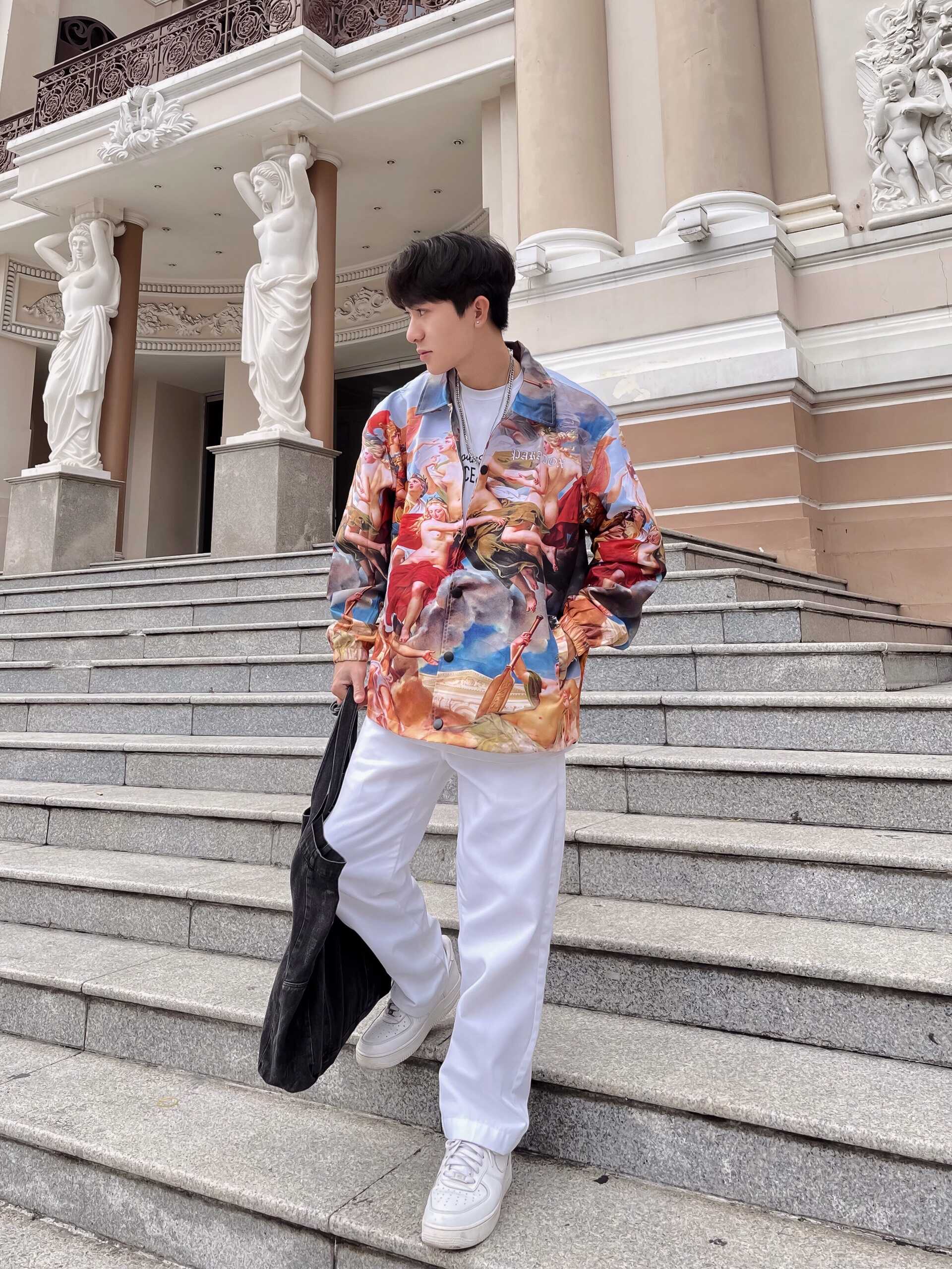 PARADOX Áo khoác dù ZOE OVER-PRINTED JACKET