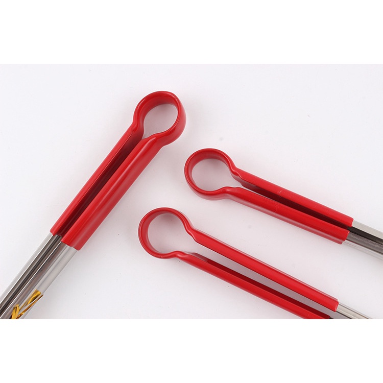 Kẹp gắp thức ăn inox cán đỏ - Đồ Dùng Nhà Bếp