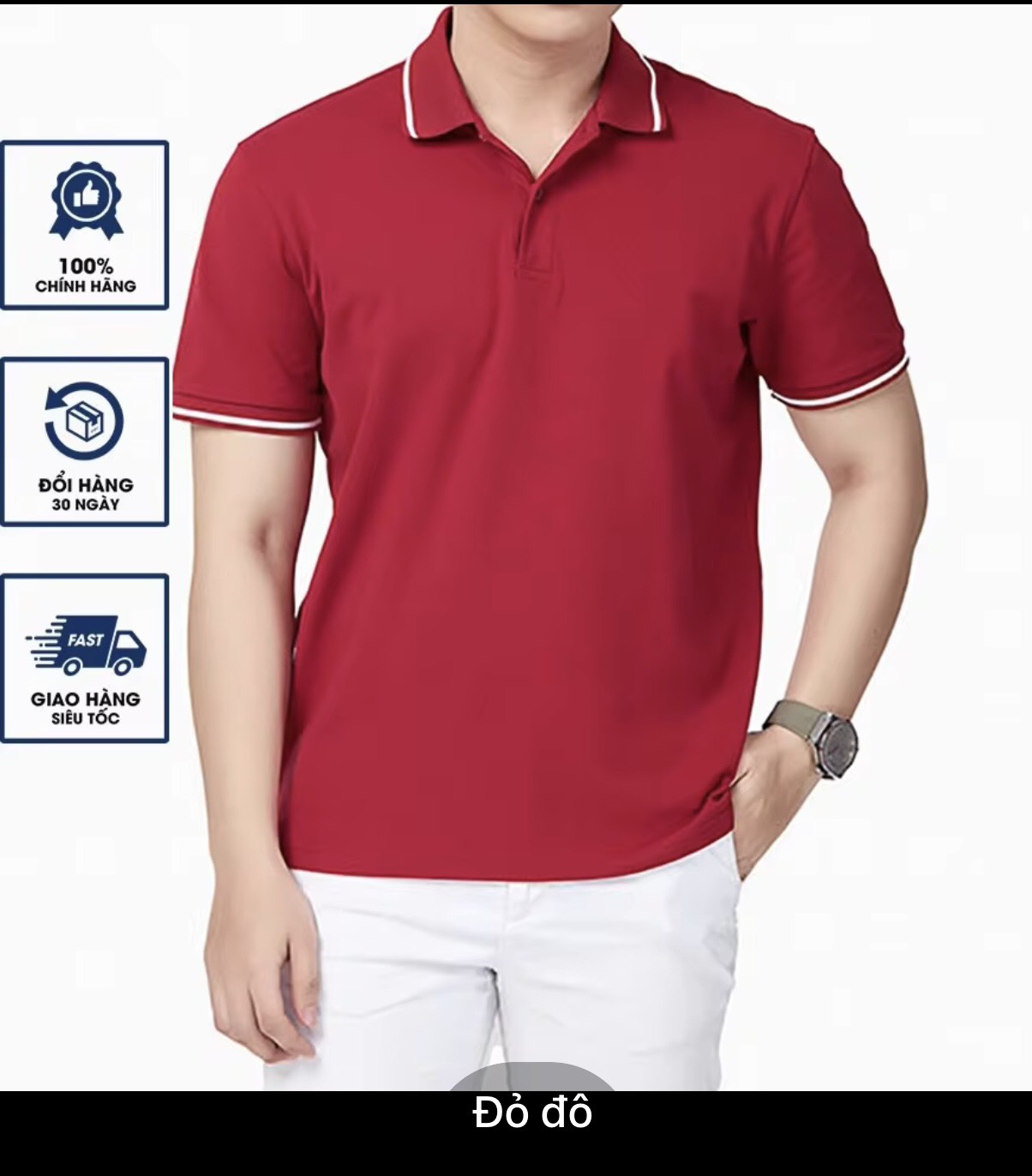 Áo thun nam Polo sọc