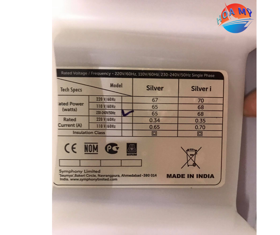 Máy Làm Mát Bằng Hơi Nước Symphony Silver i