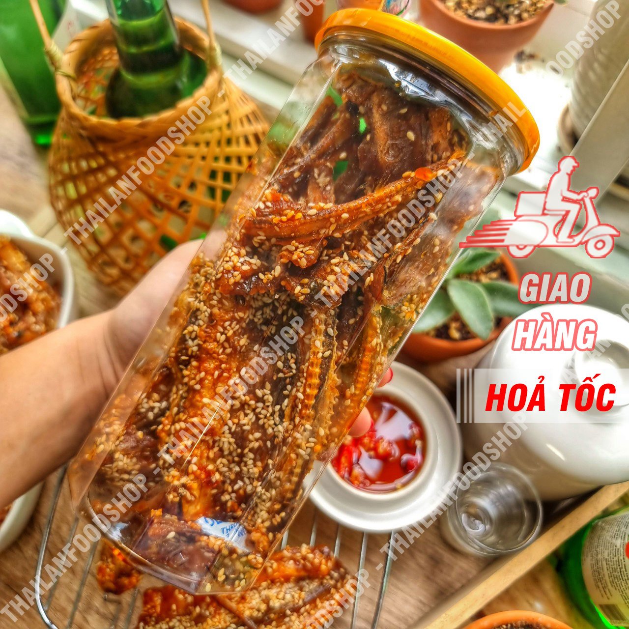 Khô Cá Khoai Sate Mè Ram Giòn - Lon 250gr