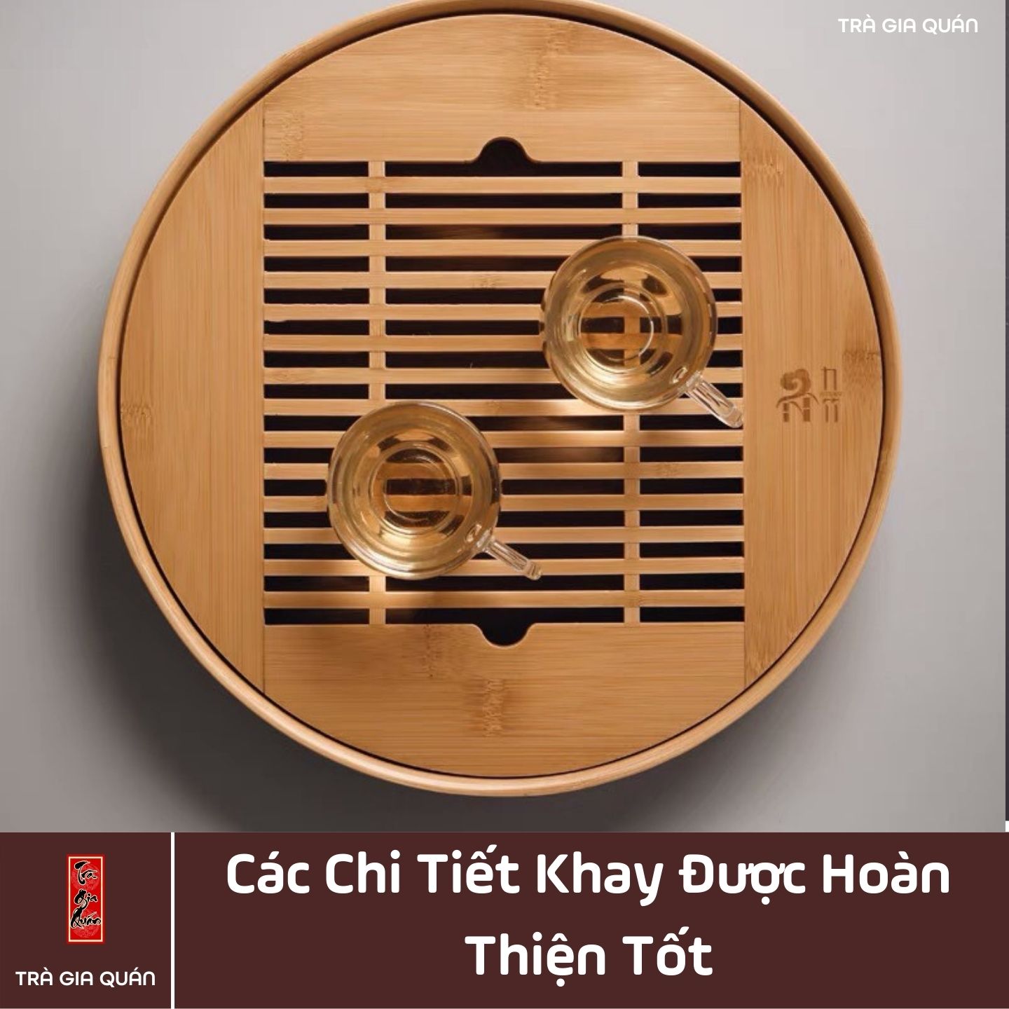 Khay Trà Tre Cao Cấp Tròn KT 14