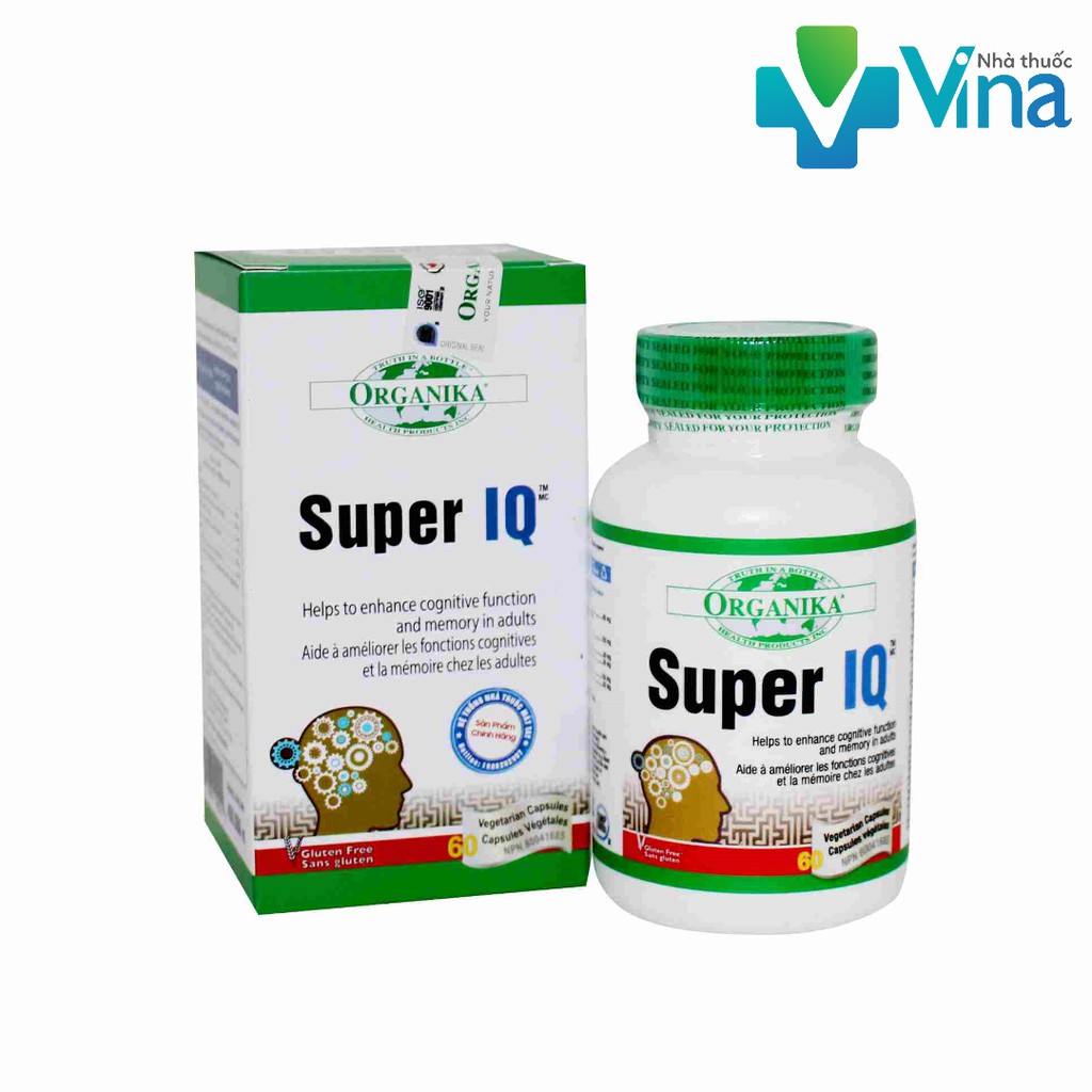 Viên uống hỗ trợ bổ não organika super iq 60 viên