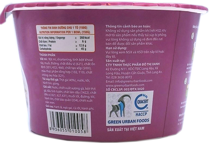 Mì gà ăn liền NGON có thịt đùi gà thật Combo 6 tô