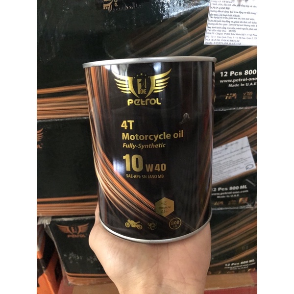 [Free Ship]nhớt xe máy tay ga 100% tổng hợp UAE 10w40 lon 800ml, nhớt  xe tay ga cao cấp mua lon nhớt UAE 10w40 800ml giá yêu thương