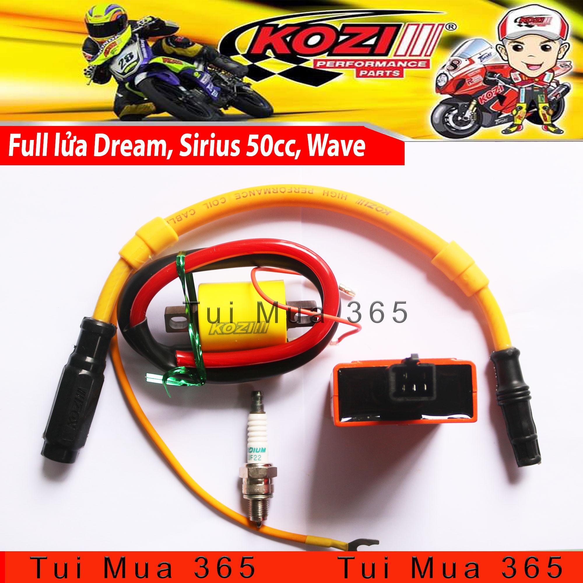 [HCM]Full Bộ Lửa Kozi cho Dream Wave 100 Sirius 50cc Elegant 110cc