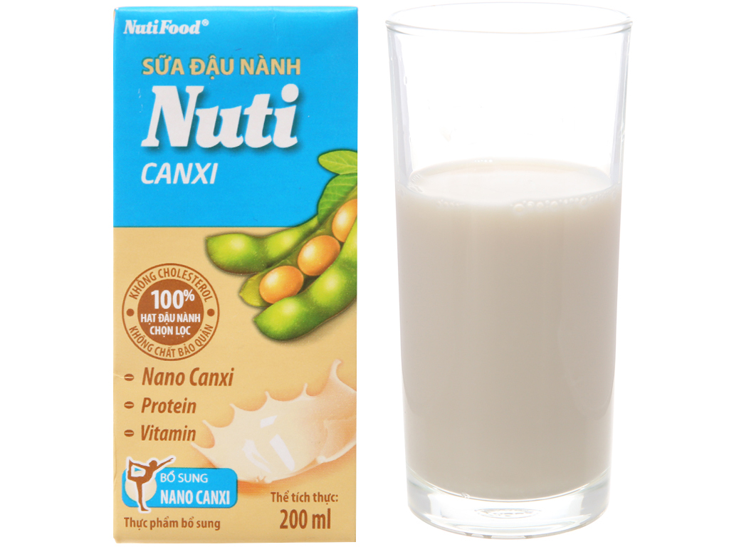 Combo 6 hộp sữa đậu nành Nuti Canxi 200ml TK