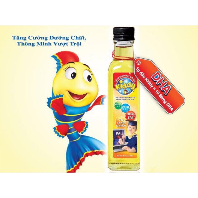 Dầu Ăn Trẻ Em Kiddy Cá Hồi 250ml
