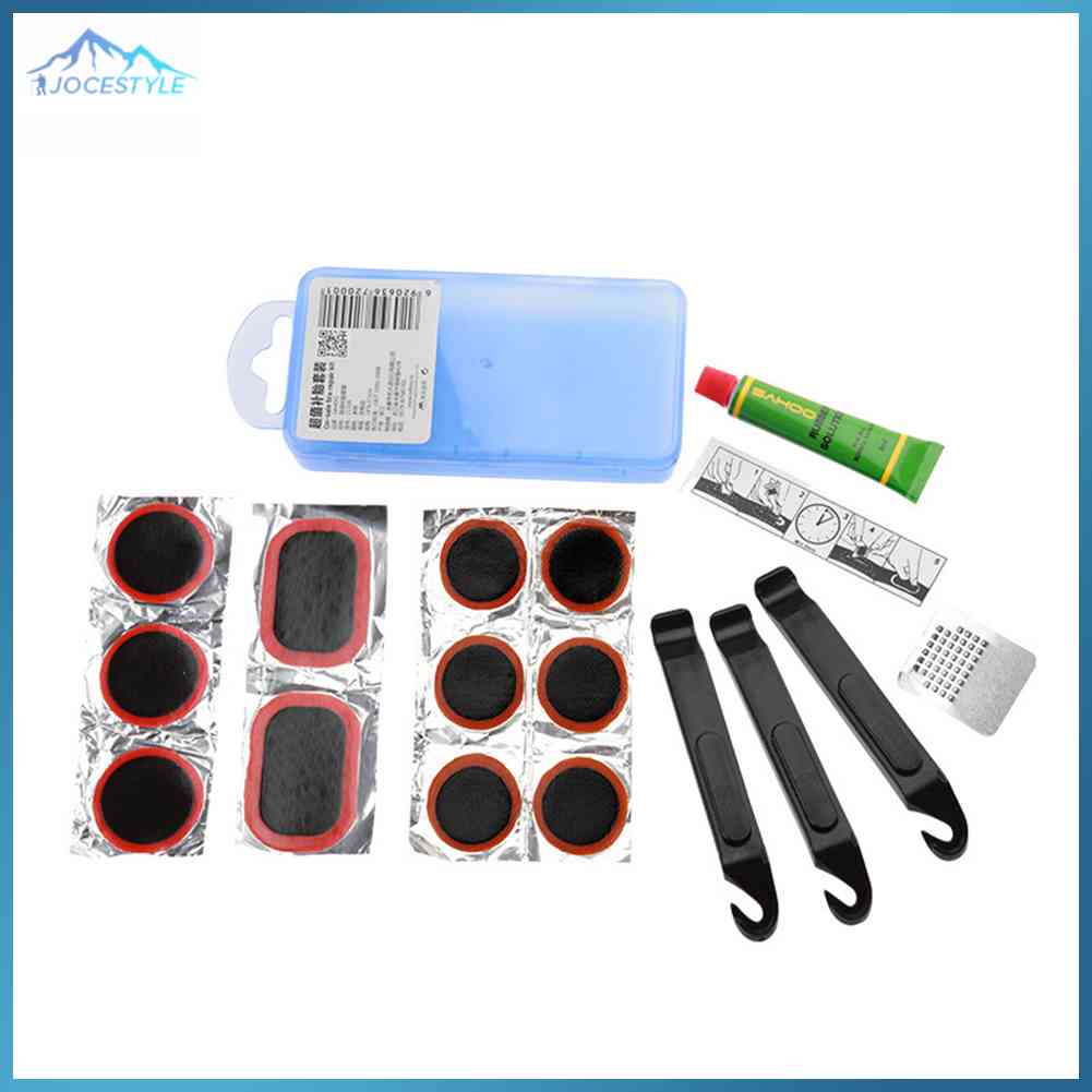 Bicycle Tire Repair Rubber Patch Glue Tire Fix Repair Kit 1 Set Mountain Bike Maintenance Tools
