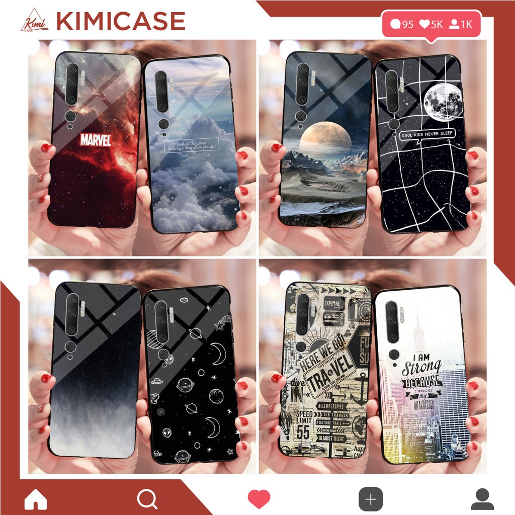 Ốp lưng kính cường lực cao cấp cho Xiaomi Mi 10 , Mi 10 Pro, Mi note 10 / Mi note 10 Pro / Mi CC9 Pro kimicase