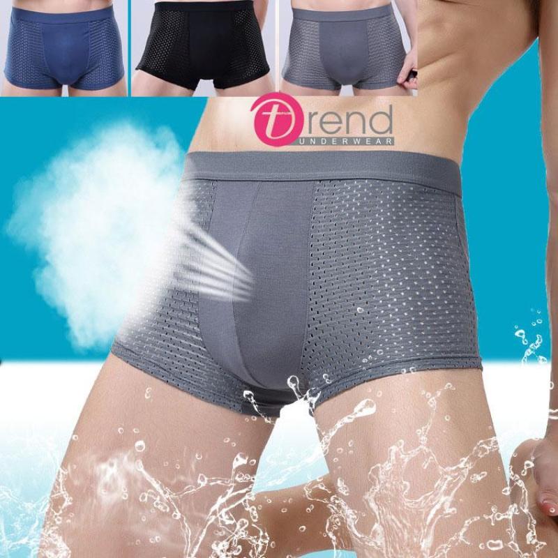Nơi bán Bộ 5 Quần Boxer Nam - Chất Liệu Lưới Thông Hơi Phối Cotton Lạnh Cực Mát - Hàng Cao Cấp - Quần Sịp Đùi Nam HIN Fashion D02