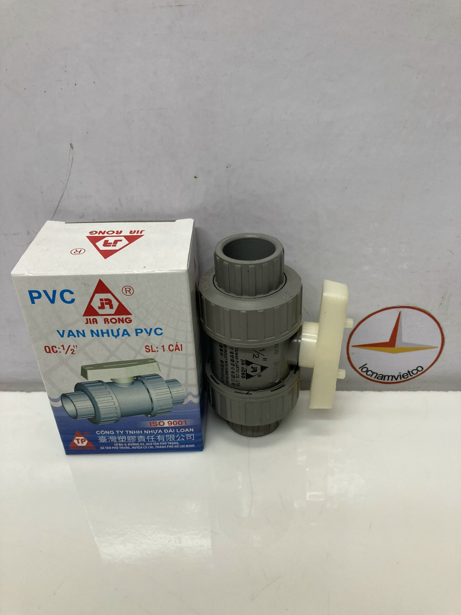 Van hai đầu rắc co 21 nhựa pvc jiarong _ ub004