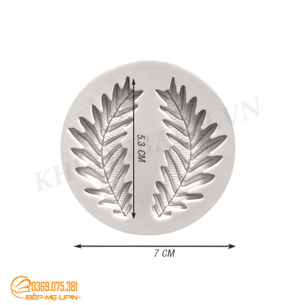 Khuôn silicon lá cây vỉ 2 lá dương sỉ