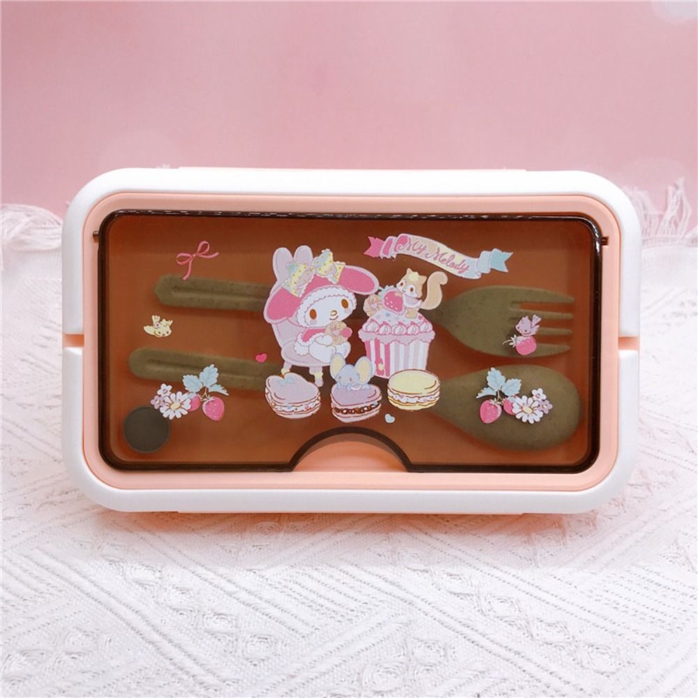 PERSISTENT Student Compartment Kuromi Portable My Melody Lunch Box ...