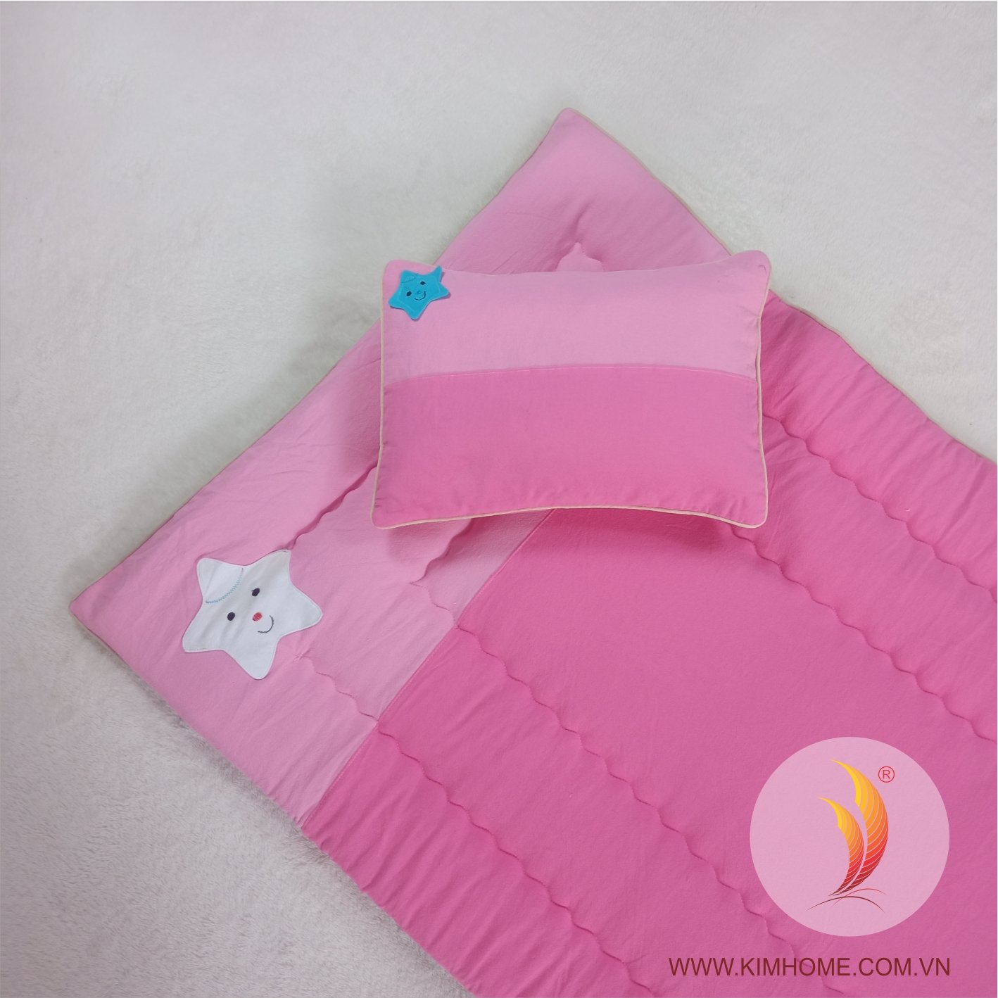 Bộ nệm mẫu giáo, bộ nệm nhà trẻ kara Kim Home cho bé 1-8 tuổi