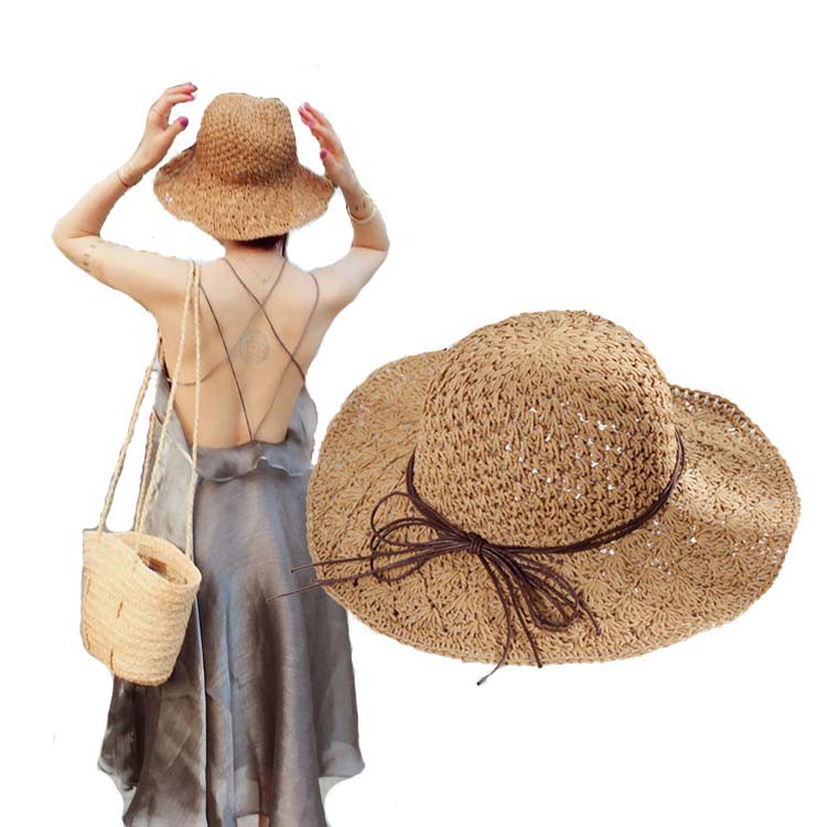 Nón cói mềm nơ dây Vintage cực xinh