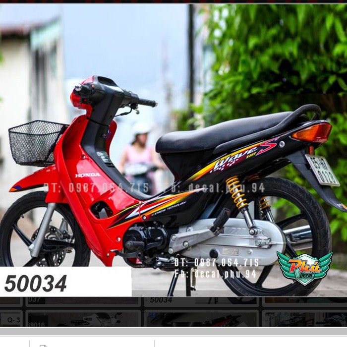 Tem rời Wave S nhỏ đỏ đen B