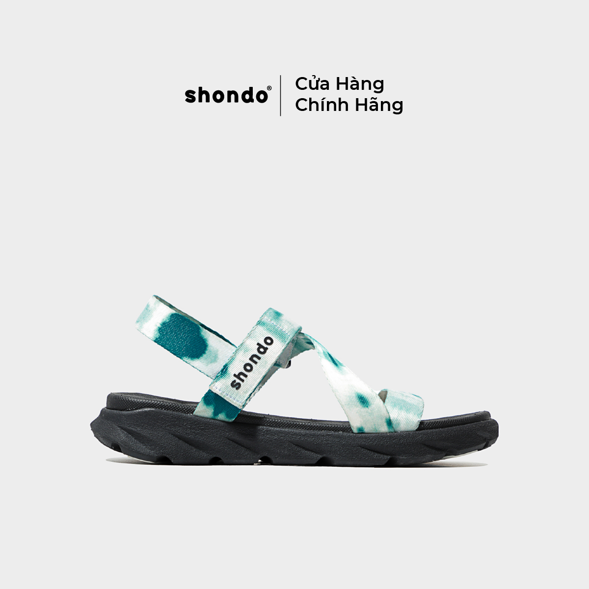 Giày Sandal Shondo F6 sport loang xanh khói rêu F6S1043