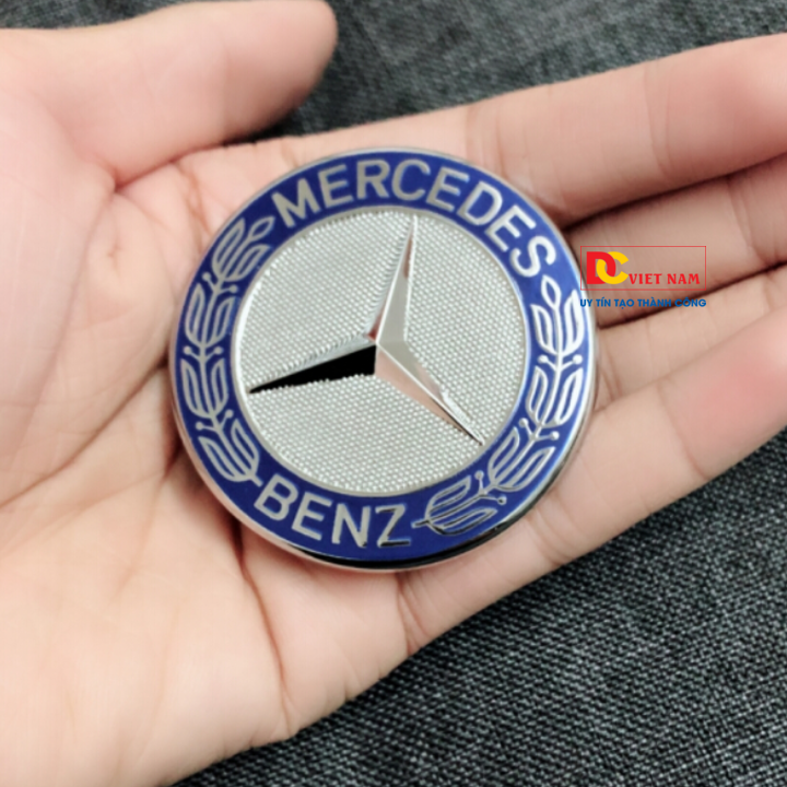 Logo nắp capo đầu xe ô tô-Mercedes W204 - Đường kính 57mm