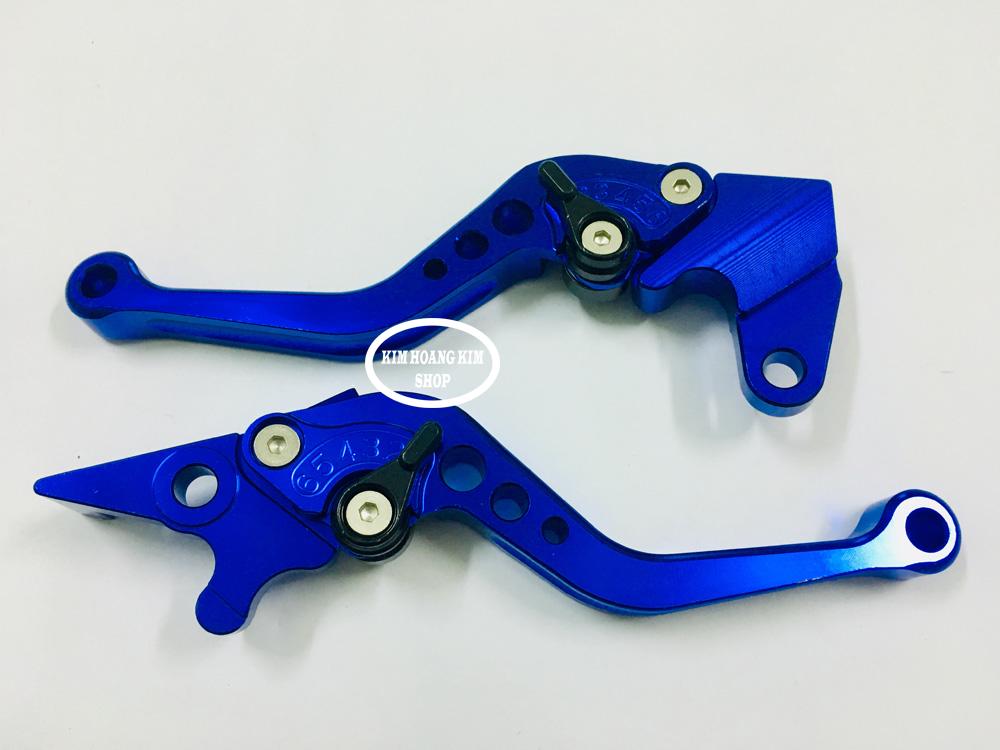Tay thắng côn 6 số nhôm CNC dành cho exciter 135,150 (1 cặp) màu xanh
