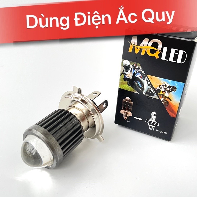 Đèn Pha Bi Cầu Mini Chân H4 Xe Máy Cos Vàng Pha Trắng Chip Mini L2