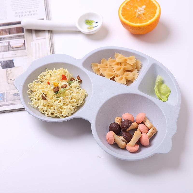 Khay ăn dặm lúa mạch 4 ô cho bé yêu