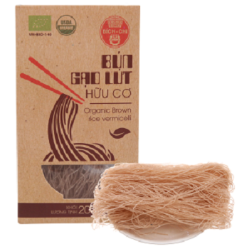 Bún gạo lứt hữu cơ Bích Chi 200g