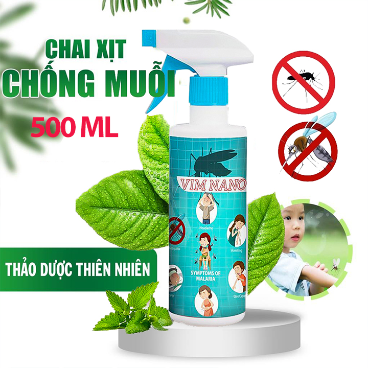 Dung dịch xịt đuổi muỗi, côn trùng thảo mộc 10s 500ml mùi hương dễ chịu xuất xứ thảo mộc - xua đuổi muỗi, gián, côn trùng