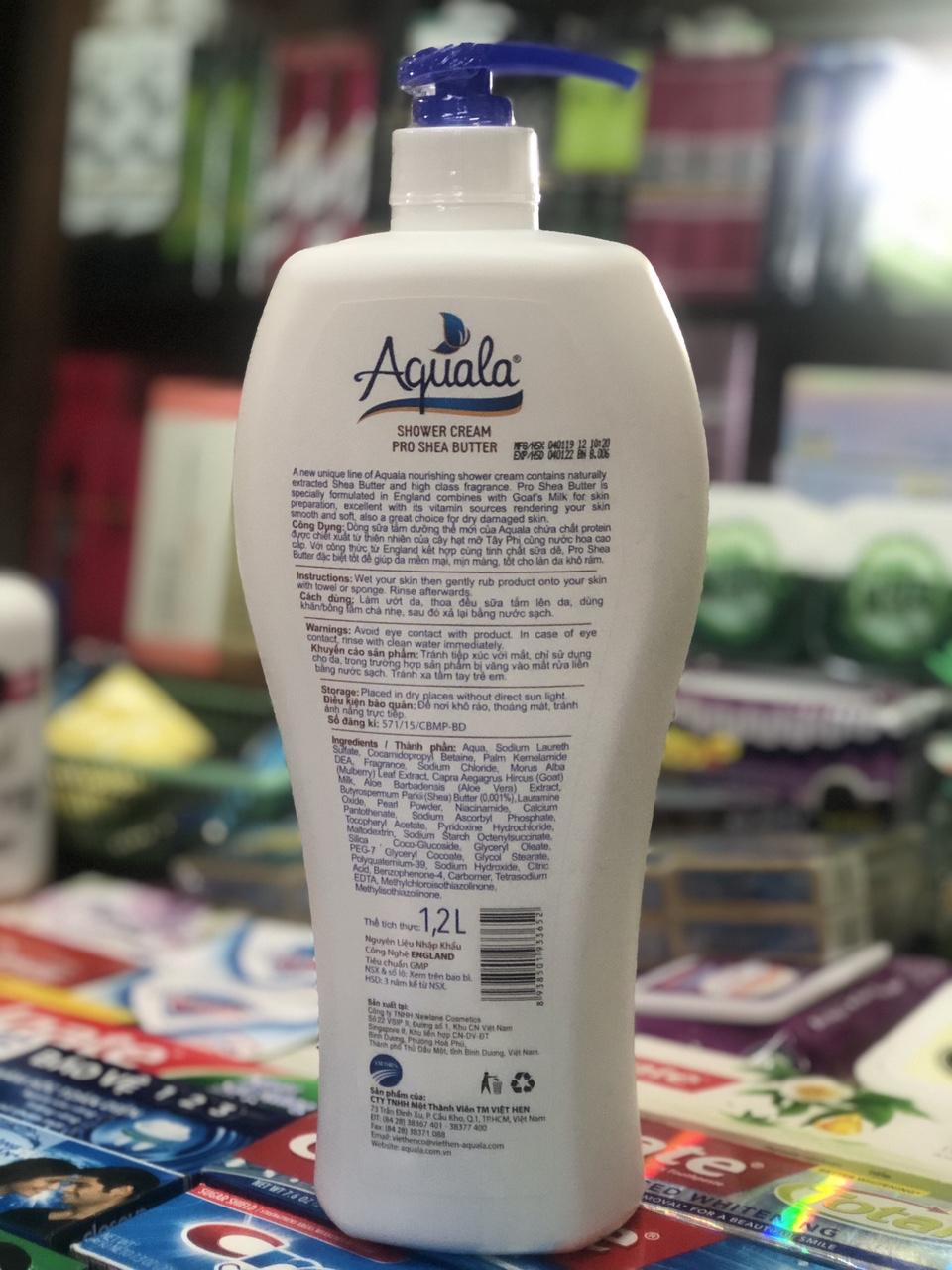 [HCM]SỮA TẮM DÊ AQUALA 1200ml ( 3 MÙI HƯƠNG)