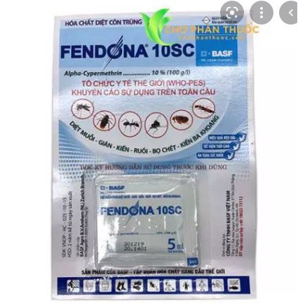 Fendona 10SC thuốc diệt côn trùng kiến, gián, muỗi, ruồi, bọ chét 5ml