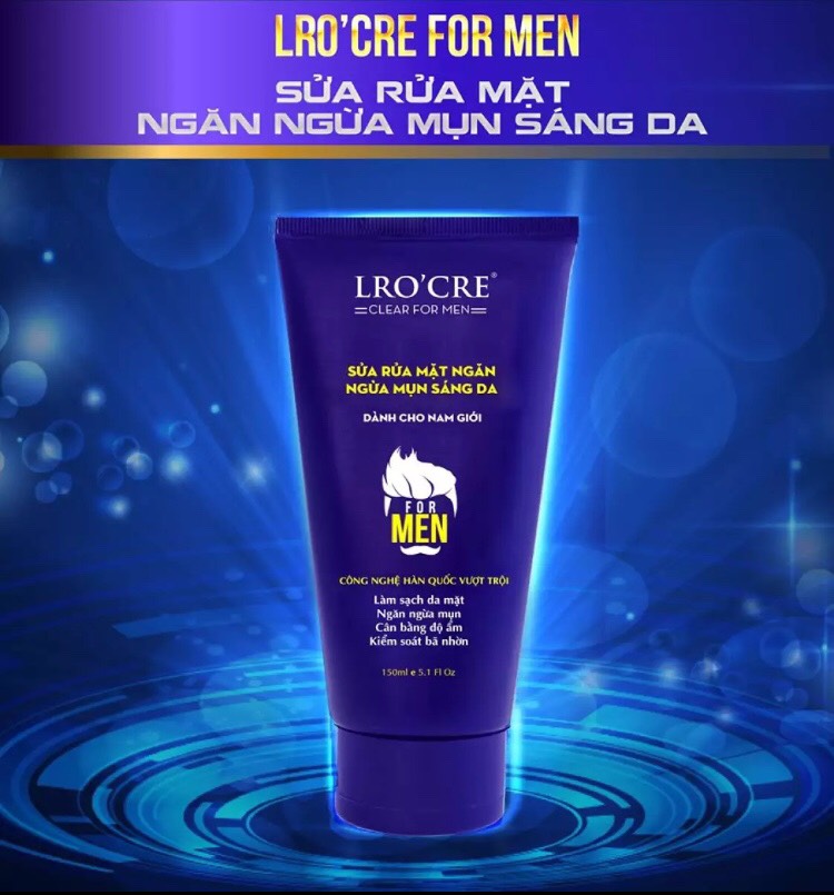 [HCM]SỮA RỬA MẶT LROCRE DÀNH CHO NAM GIỚI (150ML)