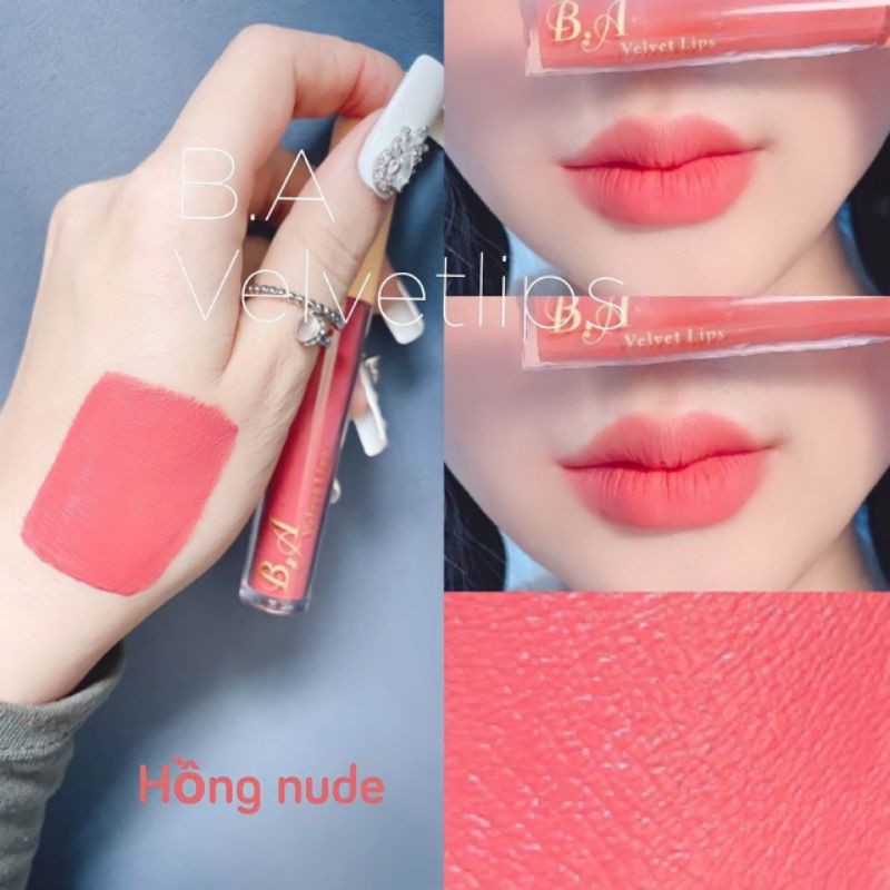 [HCM]SON B.A [ HỒNG NUDE ] cao cấp tặng kèm ủ môi siêu mềm mịn chống khô môi 2021