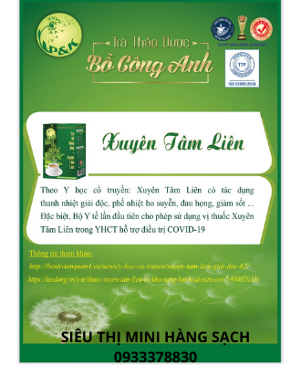 Trà Bồ Công Anh - Xuyên Tâm Liên (40 túi lọc)