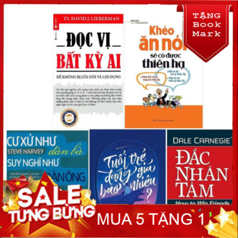 Mua SÁCH HAY - Combo 5 Sách: Khéo Ăn Nói Sẽ Có Được Thiên Hạ - Đọc Vị Bất Kỳ Ai - Tuổi Trẻ Đáng Giá Bao Nhiêu - Cư Xử Như Đàn Bà, Suy Nghĩ Như Đàn Ông - Đắc Nhân Tâm