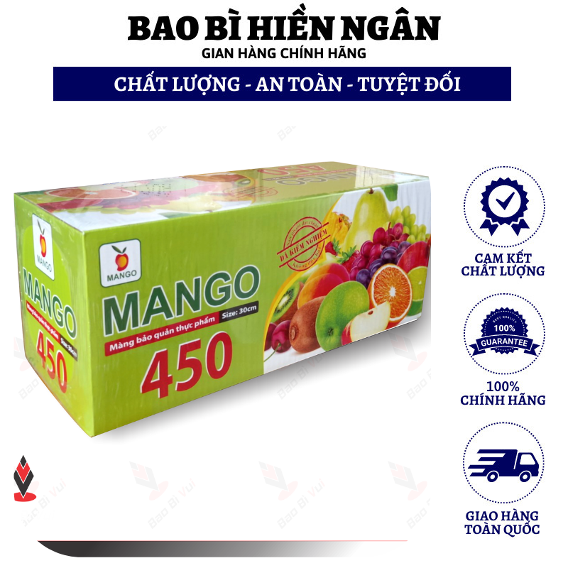 Màng Bọc Thực Phẩm 450 x 30cm MANGO - Hàng Cao Cấp