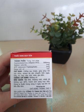Combo 03 lọ Thuốc tăng lực cho gà đá B12 ATP