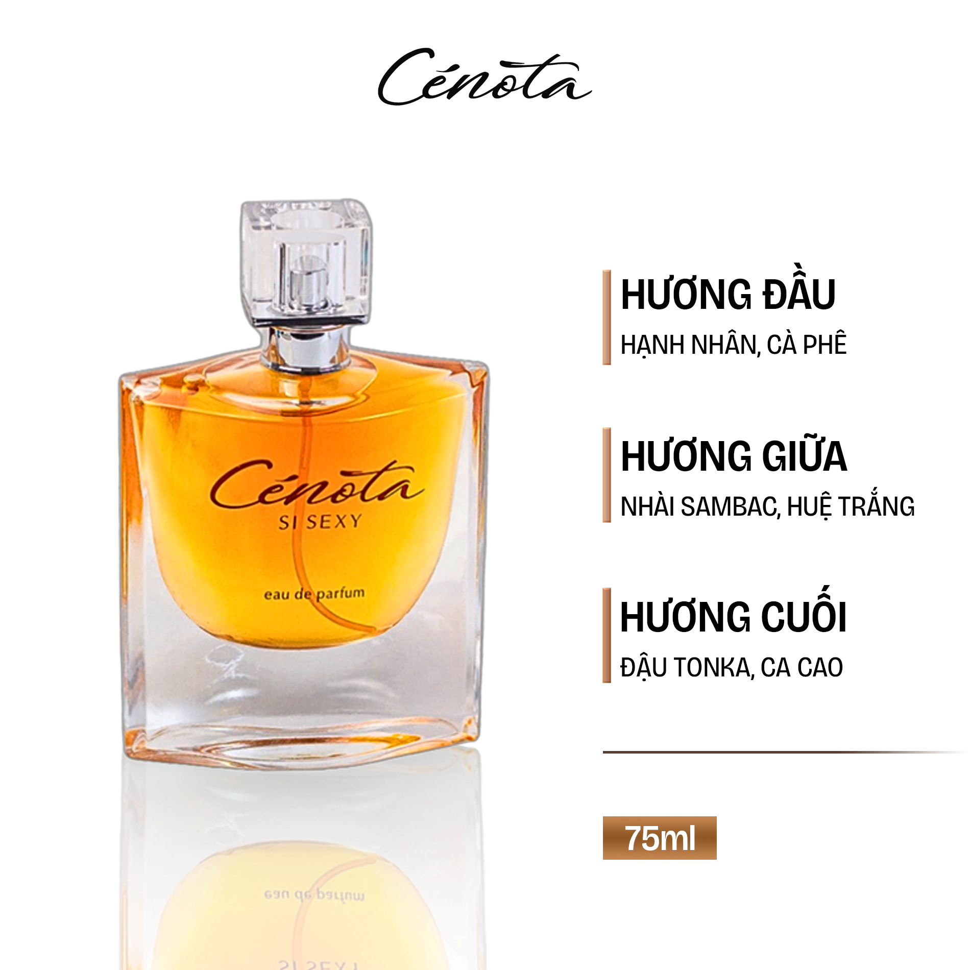 Nước Hoa Nữ CENOTA Si Sexy Good Girl 75ml, Quyến rũ, Nữ tính, Ngọt ngào