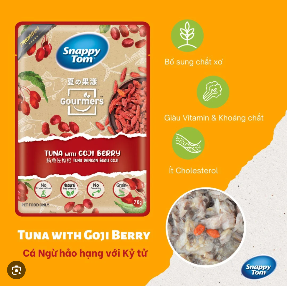 COMBO 5 GÓI Pate Snappy Tom Trái cây 8 vị