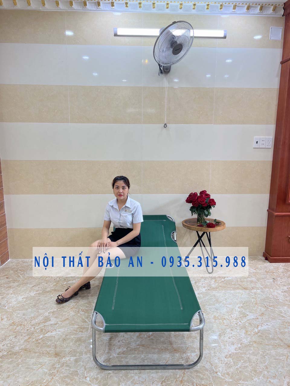 Giường xếp vải bố khung sắt Nội Thất Bảo An