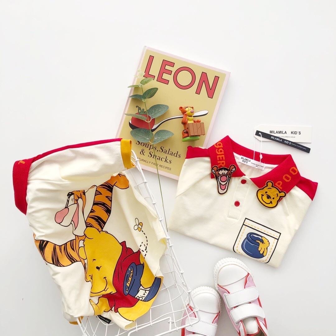 Áo polo họa tiết gấu Pooh (N00764)