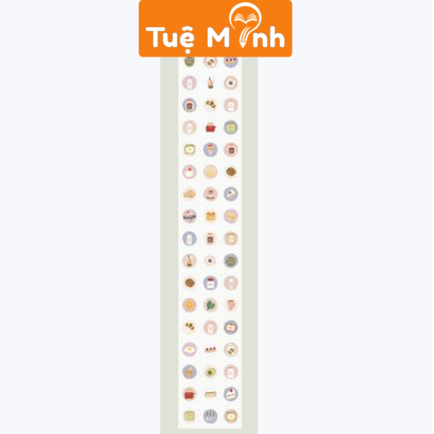 Set 57 sticker miếng dán icon tròn cute hình khuôn mặt/ đồ ăn/ đồ tiện ích